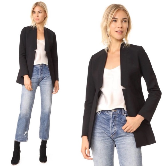 AYR The Coup Blazer In Black Long Wool Blend Jacket 0 - Picture 1 of 16